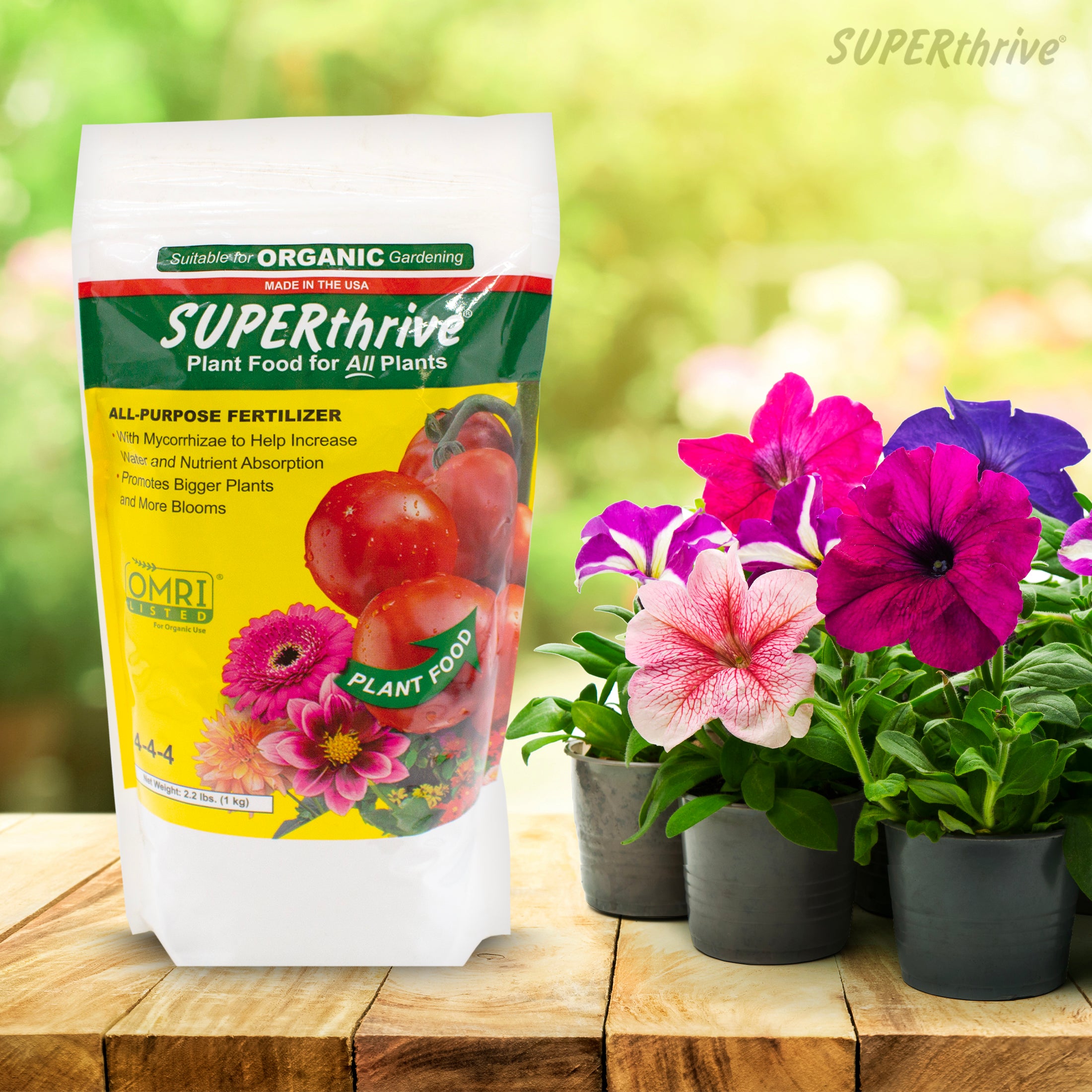 SUPERthrive Organic All-Purpose Plant Food, Solid Granular 4-4-4
